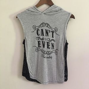 Electric PINK Can’t Even Hooded Mesh Shirt